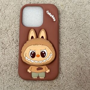 Labubu Brown Phone Case with Pop mart paper bag